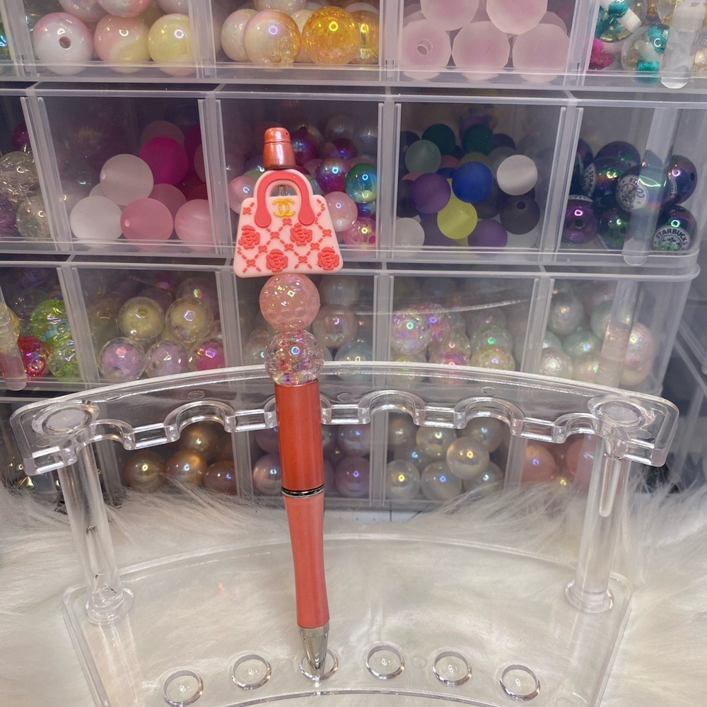 Decorative Pink Beaded Pen